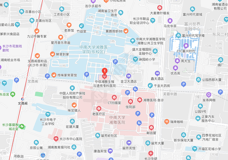 中信湘雅生殖中心地理位置