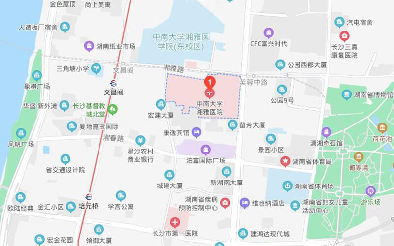 湘雅医院地理位置