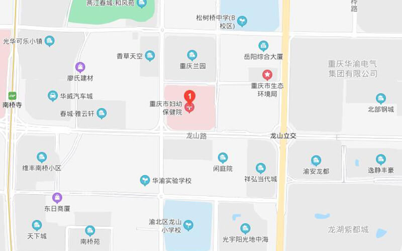 重庆市妇产科医院地理位置