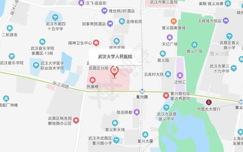 湖北省人民医院地理位置
