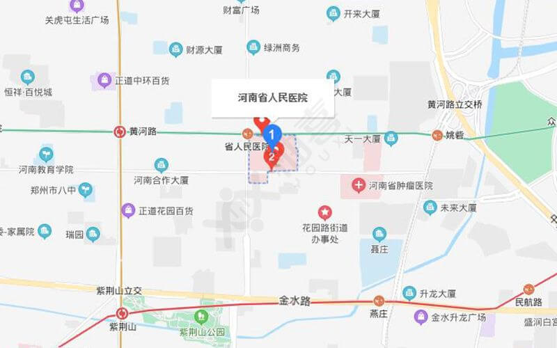 河南省人民医院地理位置