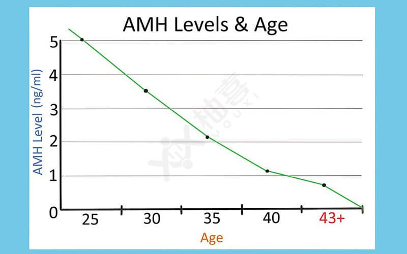 AMH值和年龄的关系