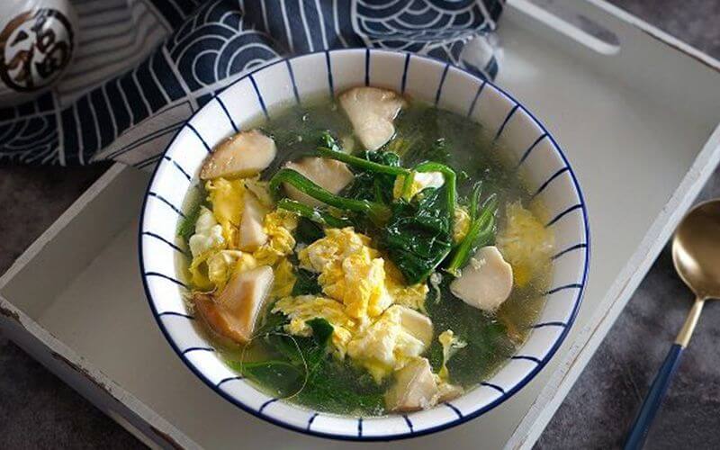 菠菜蛋花豆腐汤图片