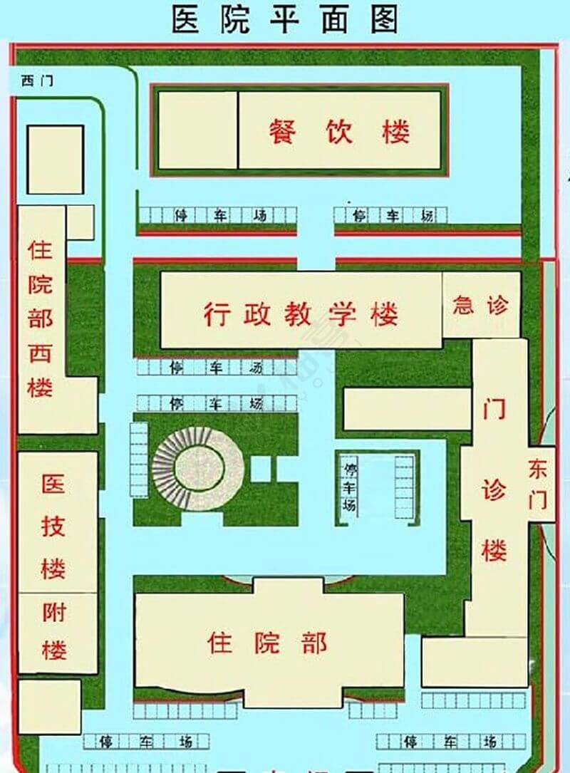 邯郸市中心医院平面图