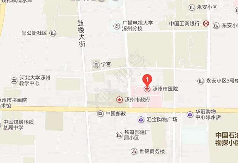河北涿州市医院地理位置
