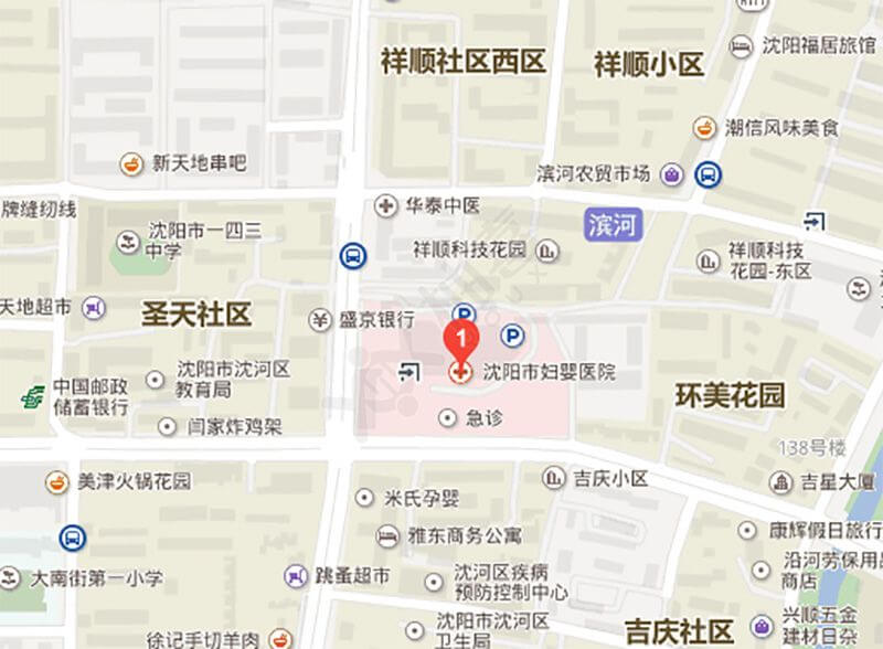 沈阳市省妇婴医院地图概况