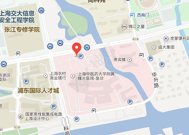 上海市曙光医院西院地图概况