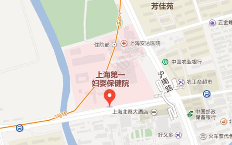 上海市第一妇婴医院东院地图概况