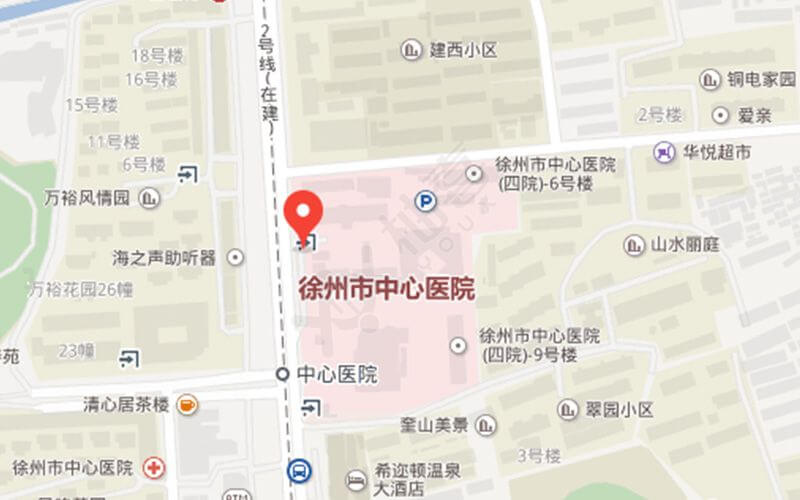 江苏徐州中心医院地理位置