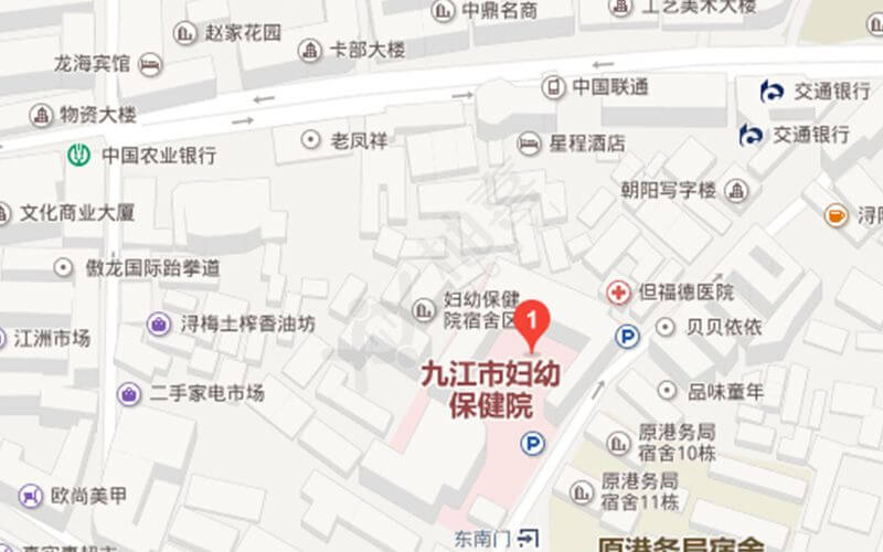 九江市儿童医院地理位置