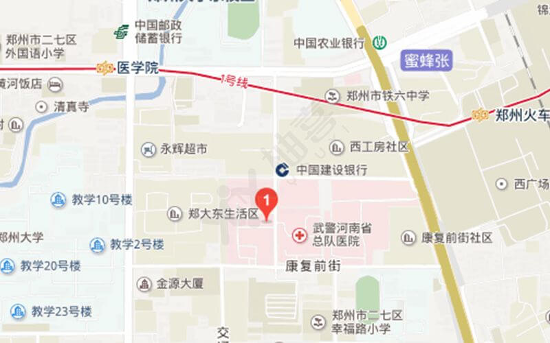 郑州大学第三附属医院地理位置