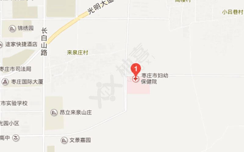 枣庄市妇保院地理位置