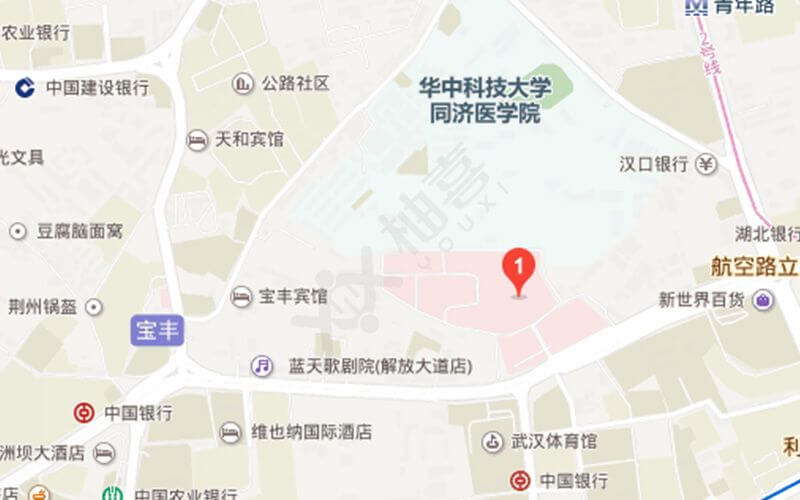 武汉同济医院地理位置