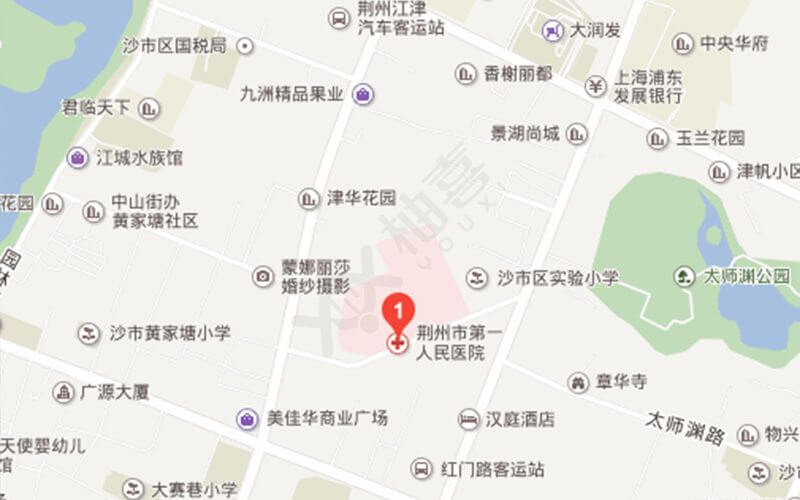 长江大学附属第一医院地理位置