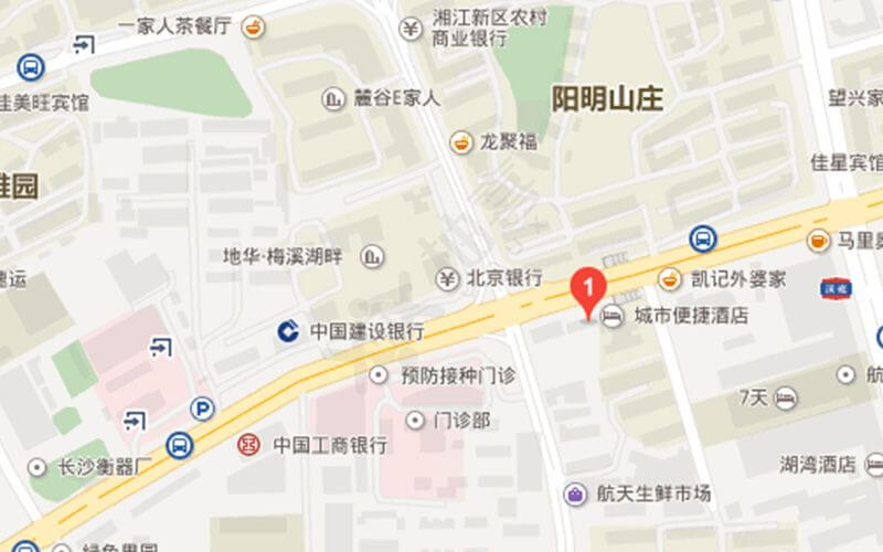 长沙高新医院地理位置