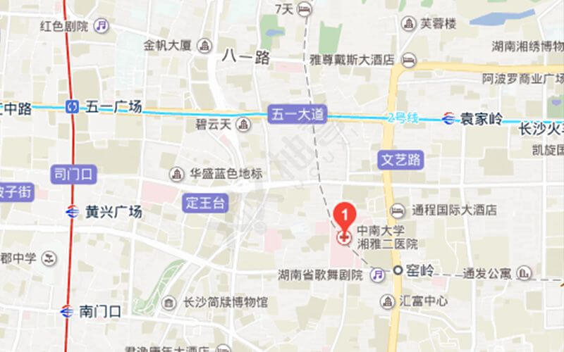 湘雅二医院地理位置