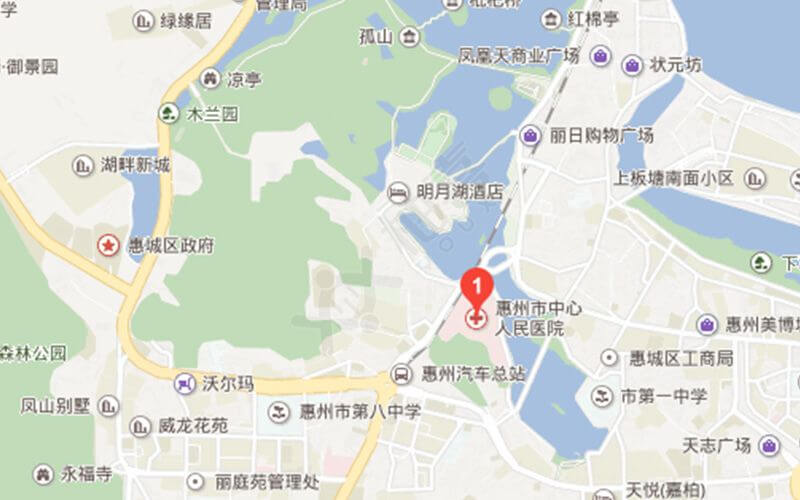惠州中心医院地理位置