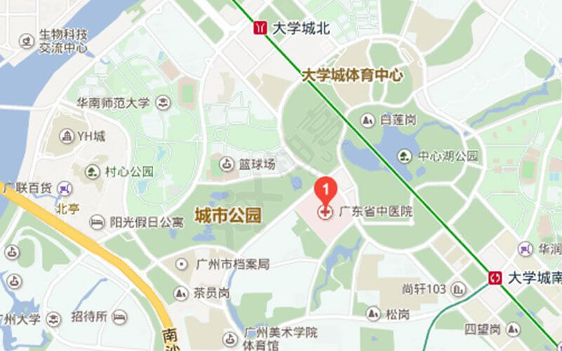 广州大学城中医院地理位置