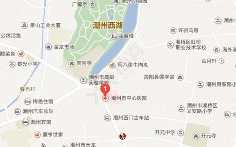 潮州中心医院地理位置
