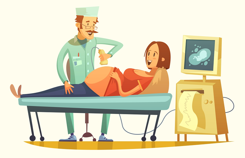 定期产检的孕妇