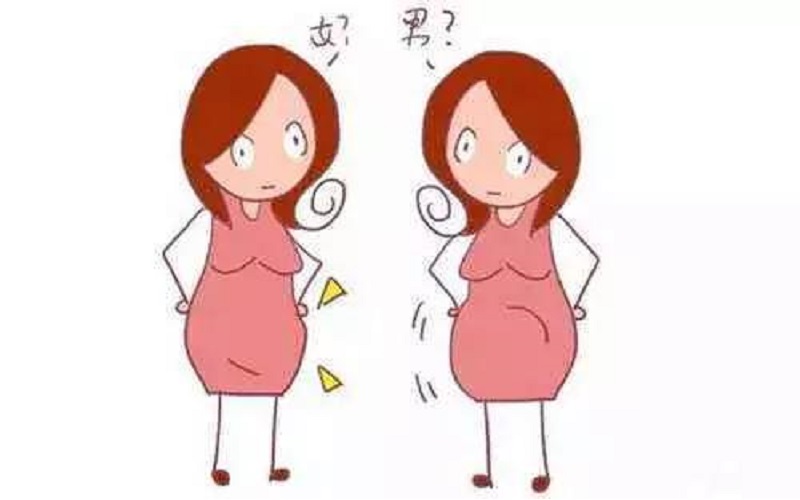孕妇二胎怀女特征示意图