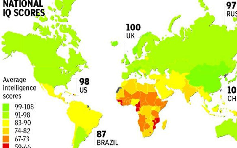 世界IQ分布图