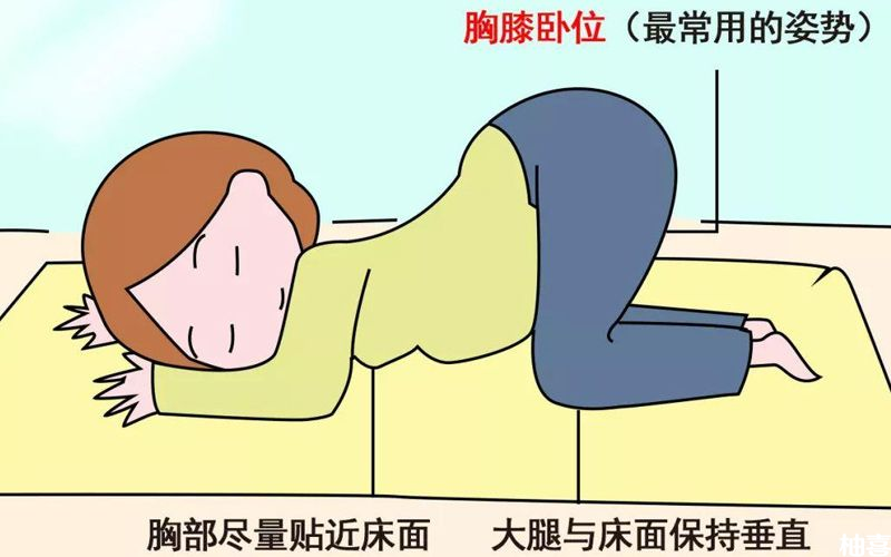 孕妇胸膝卧位方法