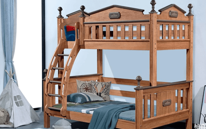 檀丝木材质的儿童床
