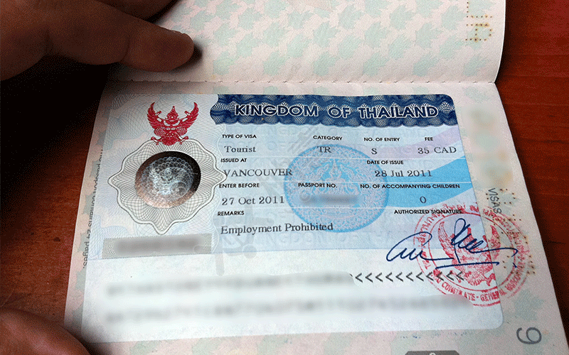 泰国旅游办签证需要什么材料